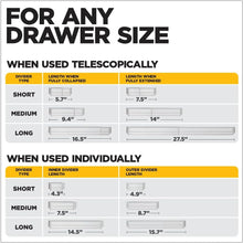 Load image into Gallery viewer, Aluminum Drawer Organizer - 9 Telescopic Dividers Set - Champagne