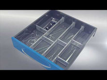 Load and play video in Gallery viewer, Adjustable Drawer Organizer | Elegant Aluminum, Customizable, for Clutter-Free Kitchen, Junk Drawer, Office, Clinic | 9 Drawer Dividers (3 Long + 6 Short)